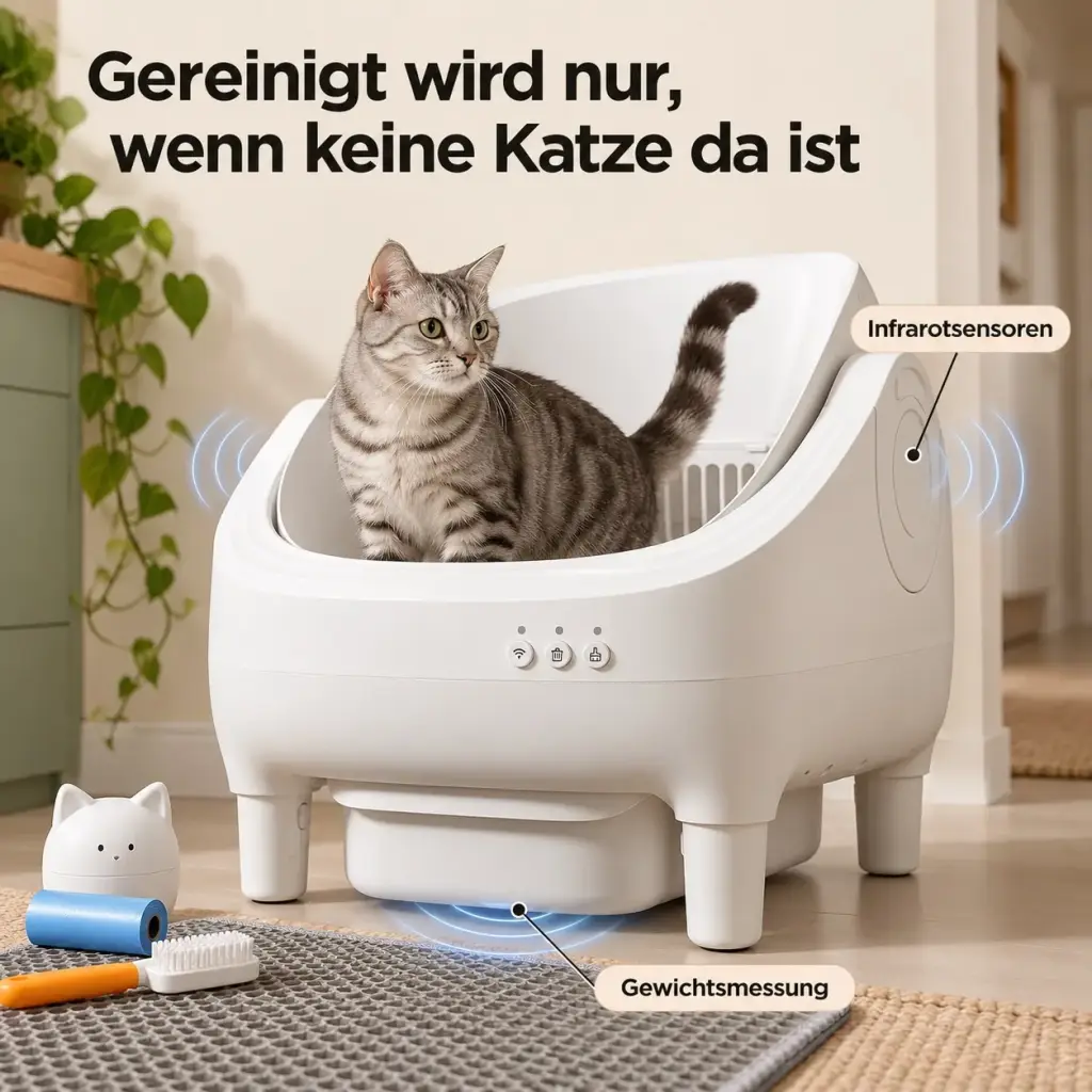 Gewichts- und Infrarotsensoren der automatischen Katzentoilette