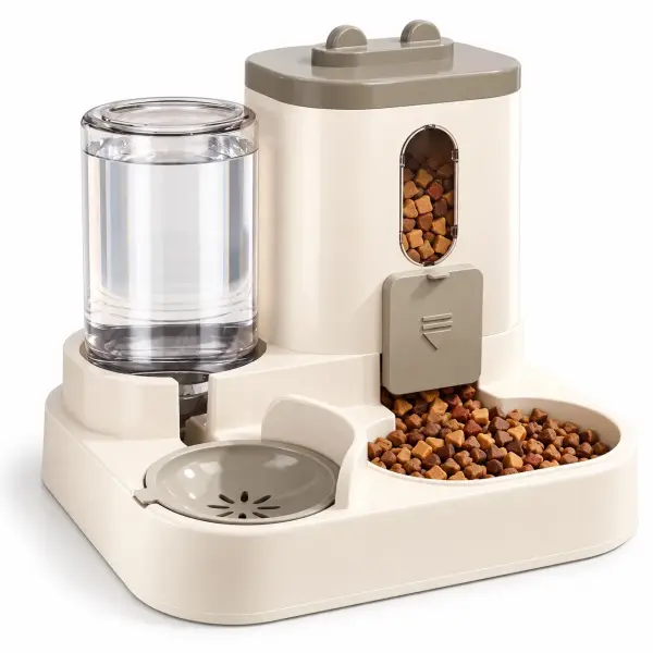 Futterspender Katze mit Wasserspender – 2-in-1-Station ohne Strom