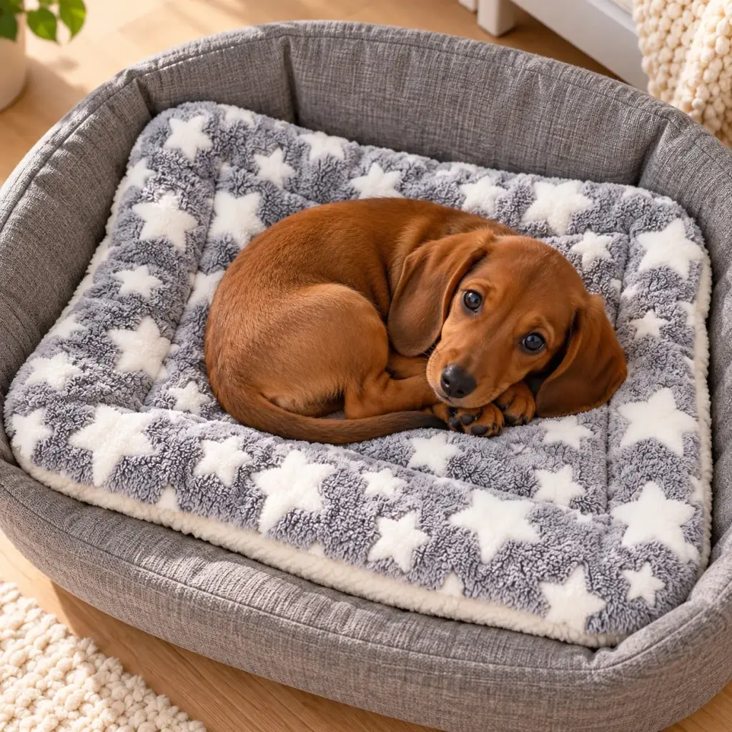 Hundedecke als Auflage im Hundekörbchen