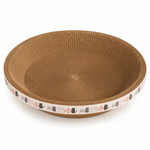 Rundes Kratznest – Kratzbrett aus Pappe für Katzen, Ø 35 cm