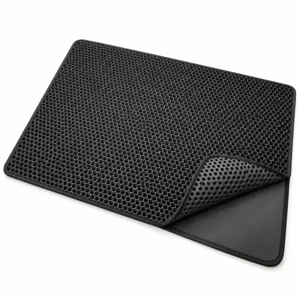 Matte für Katzenklo XXL, 90 × 60 cm – doppellagig, für zwei Klos oder große Toiletten