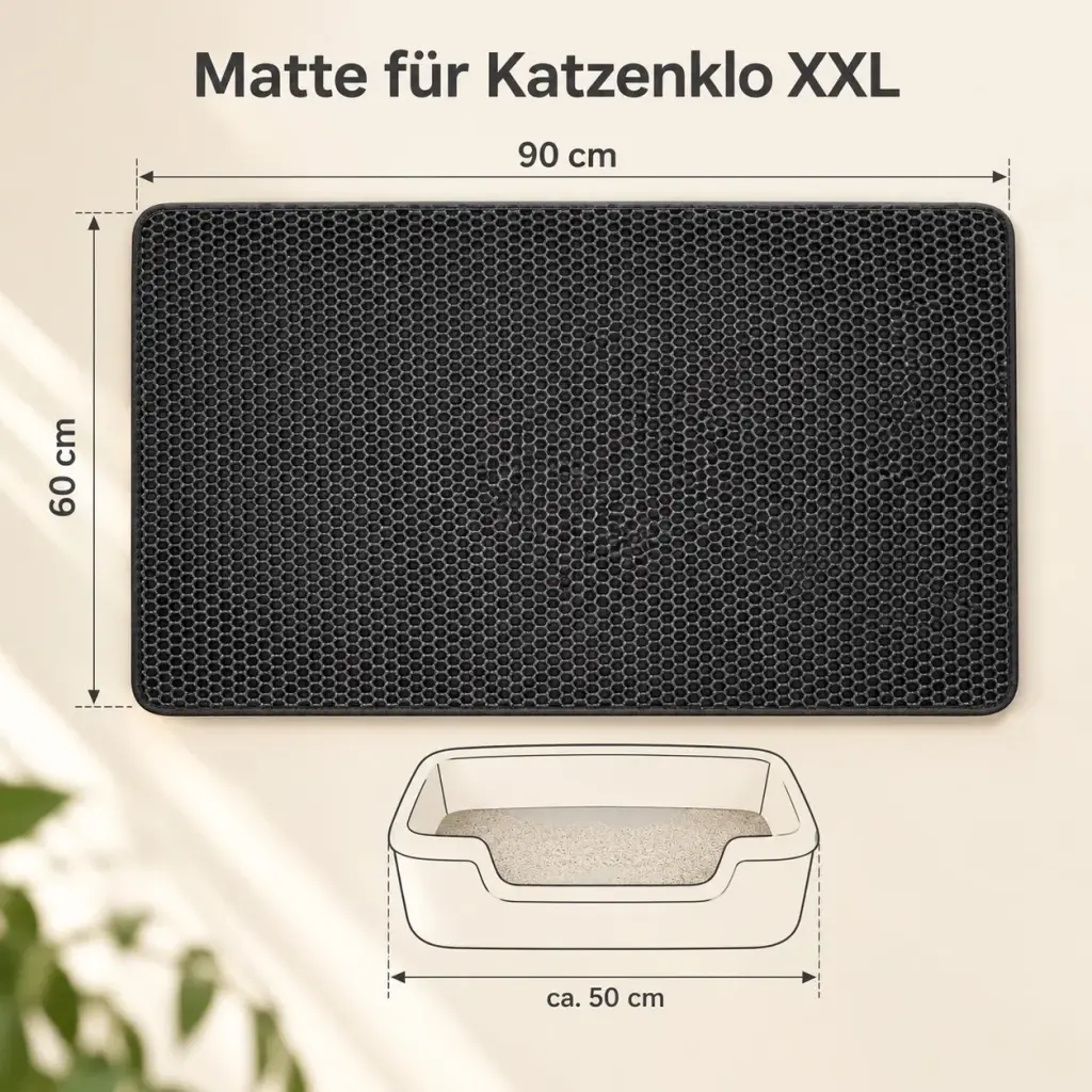 Maße der Matte 90 × 60 cm